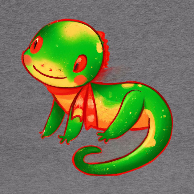 Cute Lizard Drawing by Play Zoo